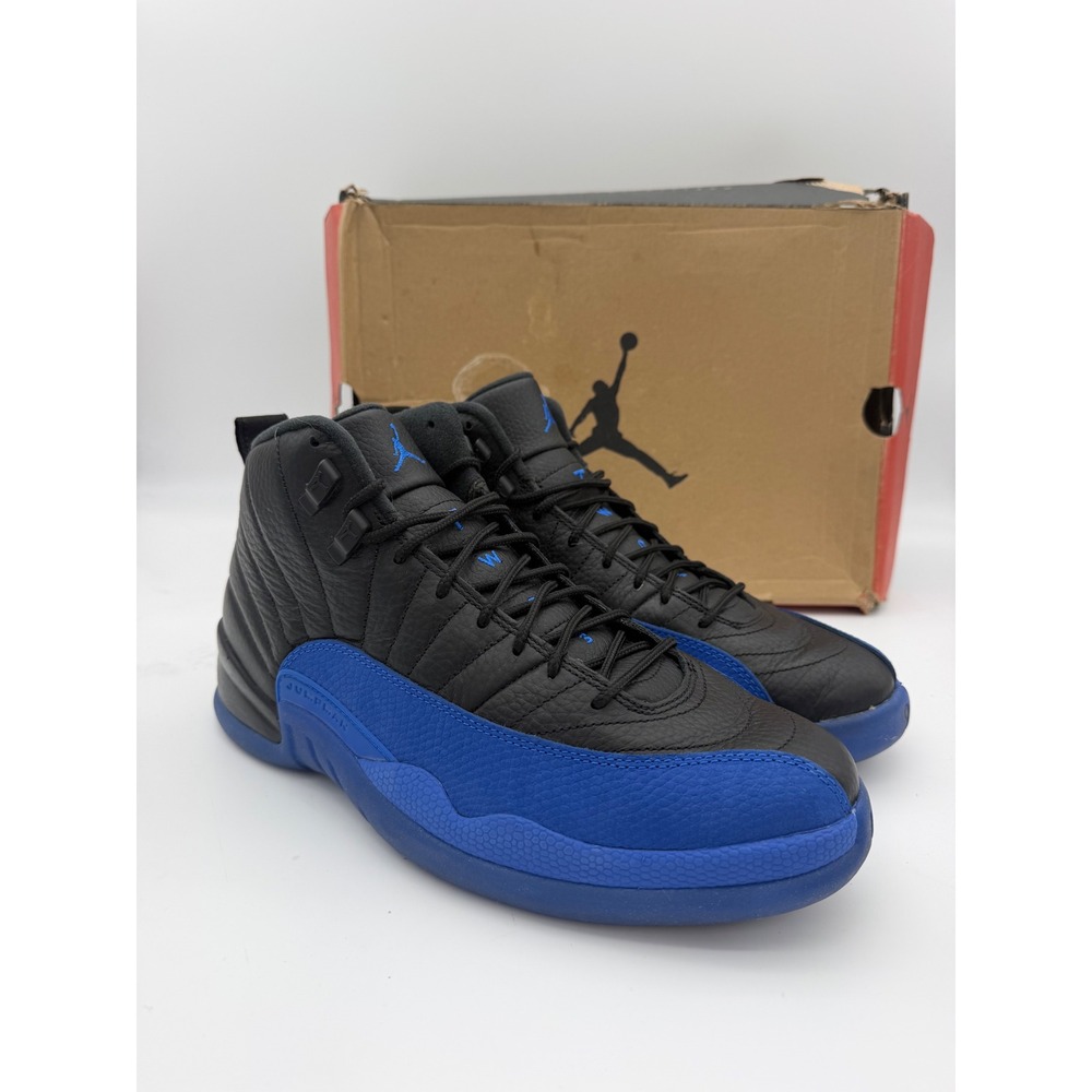 Air Jordan 12 Retro Black Game Royal Sneakers 130690-014 Mens Size 10